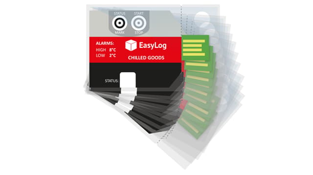 Pacote com 10 registradores de dados EasyLog EL-PDF-1-001 para produtos refrigerados