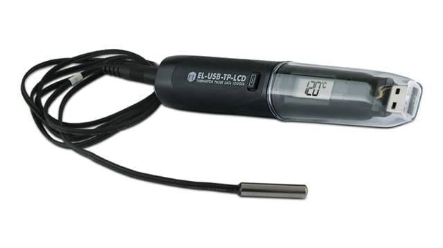 Registrador de dados EasyLog EL-USB-TP-LCD com sonda de temperatura e display LCD