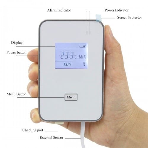Registrador de dados de temperatura e umidade Wi-Fi HS14360 para monitoramento remoto da cadeia de frio em tempo real
