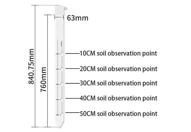 Sonda de perfil de umidade e temperatura do solo HS28N01-TR3