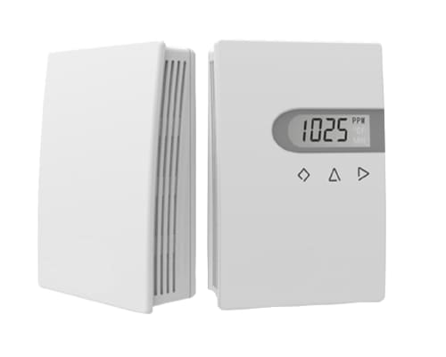 Transmissor/controlador de qualidade do ar interior IAQW/IAQF para COV e formaldeído (CH2O)