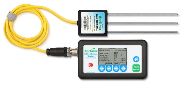 Kit leitor portátil RD1200 + sensor TDR-315H® para umidade, condutividade e temperatura do solo