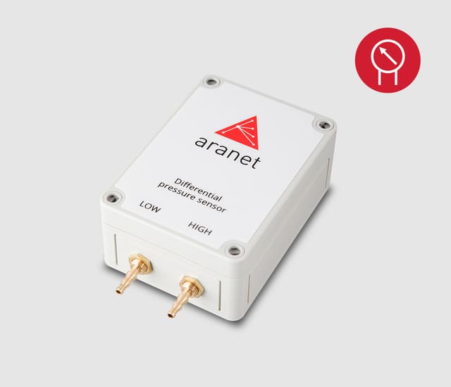 Sensor de pressão diferencial sem fio Aranet TDSPDP01, alcance de até 3 km
