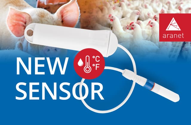 Sonda sem fio de temperatura e umidade relativa Aranet resistente à amônia